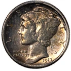1917-P Mercury Dime 10C Philadelphia Brilliant Uncirculated BU+