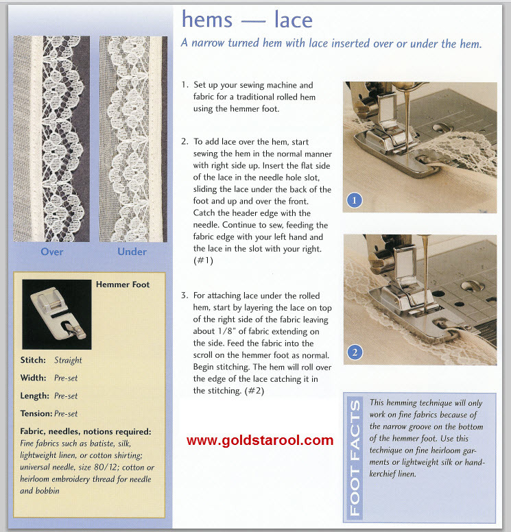 Singer Rolled Hem Foot #006900008-P,WILL FIT ALL LOW SHANK AND THE SNAP ...