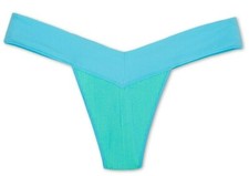 No Boundaries Women's Seamless V-Thong Panties Size 3XL 10 Blue Green New
