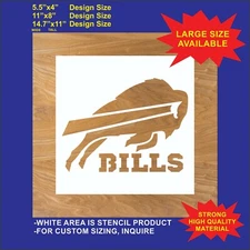 Bills, Buffalo - Reusable, Flexible Plastic Stencil