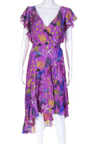 Tanya Taylor Womens Dita Dress Purple Blue Size 6