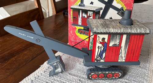 Vintage Mike Mulligan's Steam Shovel Wooden Collector Toy Schylling 1999 Box - Picture 4 of 18