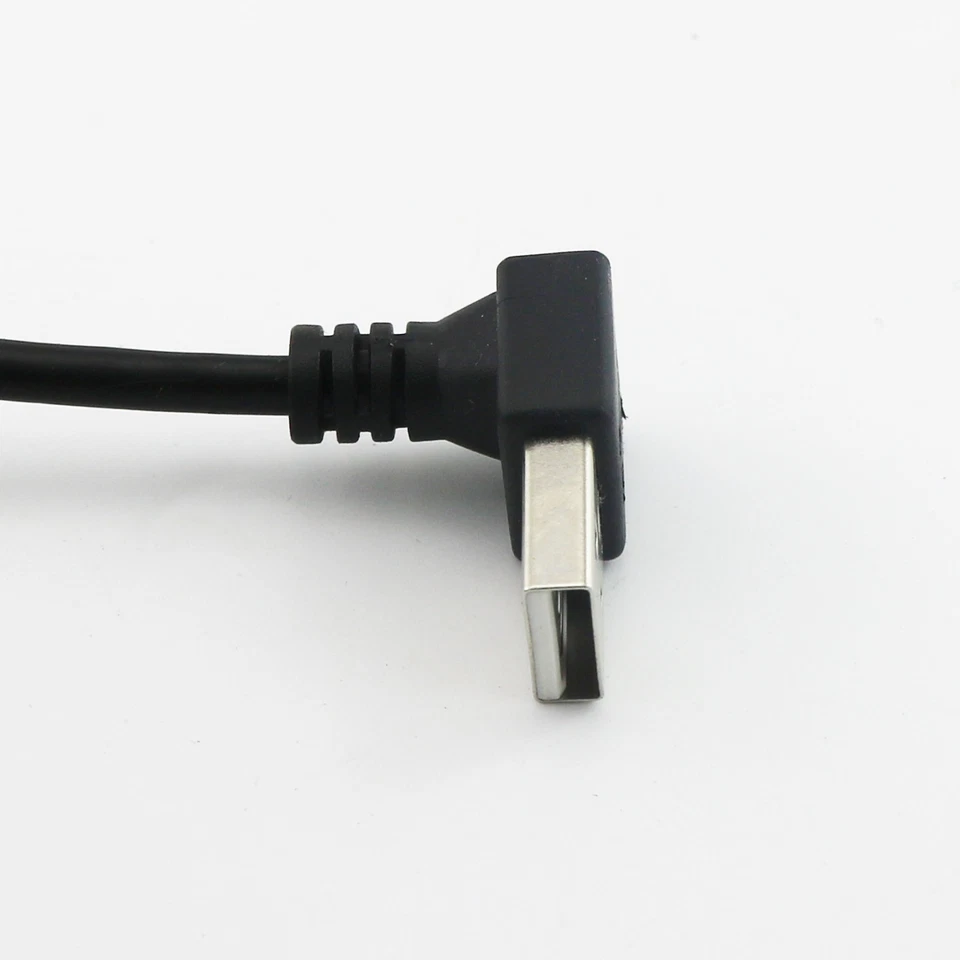 1pc USB 2.0 Type A Male to USB 2.0 A Male Down Angle Extension Short Cable 25cm - Image 4 of 4