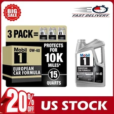 Mobil 1 FS European Car Formula Full Synthetic Motor Oil 0W-40, 5 qt (3 Pack)