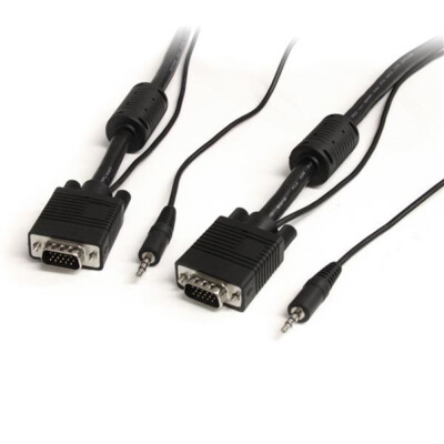 StarTech 6FT High Resolution Monitor VGA Kabel mit Audio - Schwarz