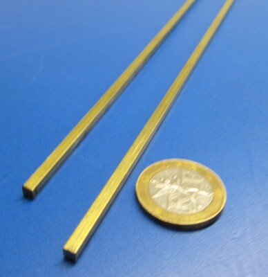 360 Brass Square Bar 1/8'' Thick x 1/8'' Wide x 48.0'' Length, 2 Units, 8 Ft Total