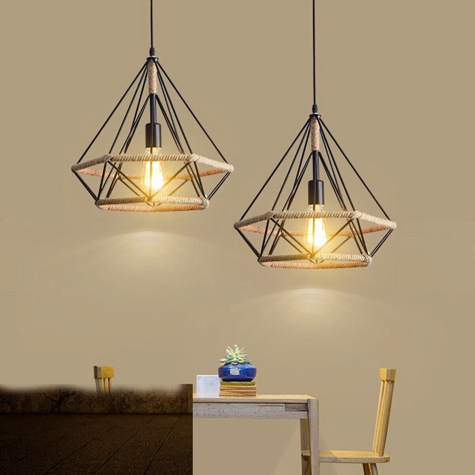 Ledsone Paralume da Soffitto Metallo Gabbia Easy Fit Parete Lampada Tonalità UK - Immagine 4 di 4