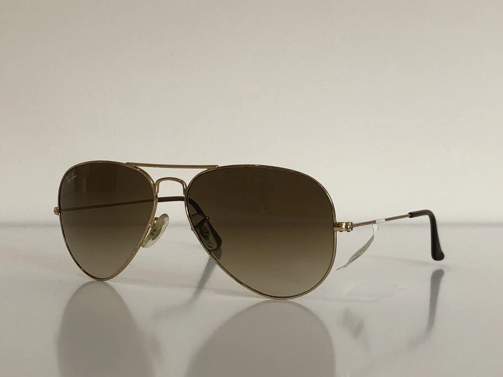 Ray Ban RB 3025 001 51 Aviator Large Metal Gold Brown Frame
