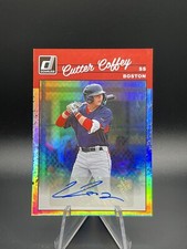 2023 DONRUSS CUTTER COFFEY ROOKIE 1990 RETRO AUTO SILVER FOIL SP BOSTON RED SOX!