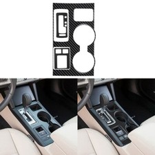 Carbon Fiber Center Water Cup Holder Trim Cover For Subaru Outback Legacy 15-17