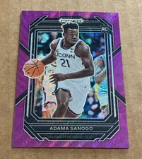 2023 Panini Prizm Draft Picks 8 Adama Sanogo Rookie Purple Wave Prizm Huskies