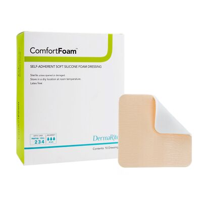 ComfortFoam Silicone Dressing without Border 3'' x 3'' BX of 10