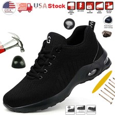 Men's Hiking Boots Safety Steel Toe Breathable Comfort Work Trekking Shoes