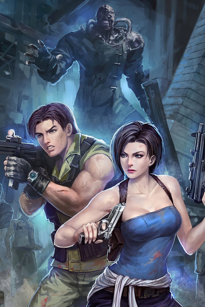 Resident Evil Nemesis Jill Valentine Chris Redfield Poster 24x36
