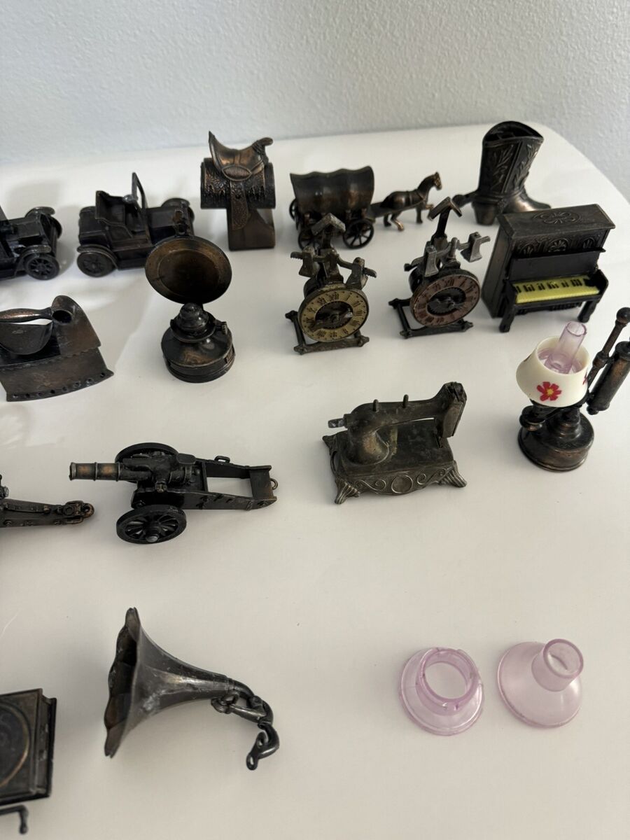 Vintage Pencil Sharpeners Lot Of 24 Die Cast Brass Planes Cars Cannons Boats Vintage Pencil Sharpeners Lot Of 24 Die Cast Brass Planes Cars Cannons Boats