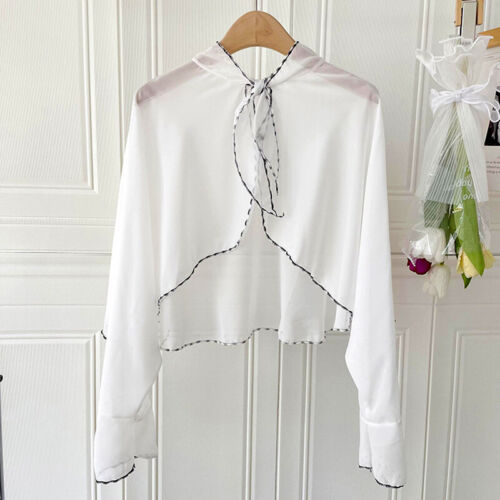 Ladies Elegant Chiffon Shawl Summer Retro Cloak Capelet Shrug Bolero Cardigan - Picture 18 of 22