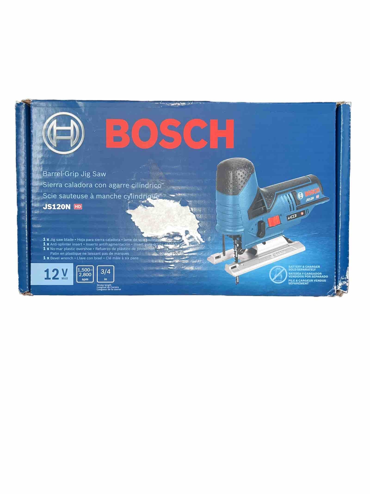 Brand New BOSCH Barrel Grip Jig Saw JS120N 12V MAX TOOL ONLY SEALED