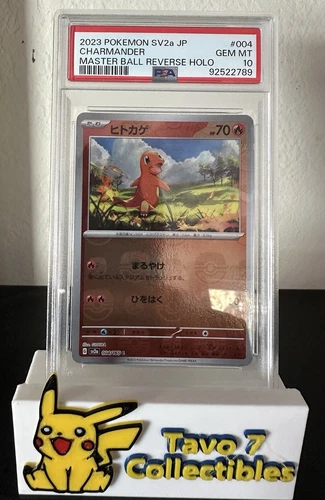 PSA 10 Charmander 004/165 Master Ball Holo sv2a 151 Pokemon Card Japanese M12