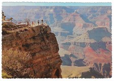Vintage Arizona Chrome Postcard Grand Canyon National Park Mather Point Motorist