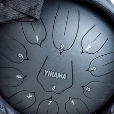 Yinama Steel Tongue Drum Percussion Instrument 11 Notes 10 inches | NEW