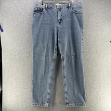 Tommy Hilfiger Womens Jeans Size 16 (W38) High Rise Wide Leg Denim Pantalones