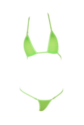 Women's Extreme Sexy Hot Silk Micro Bikinis Set, G-string Mini Thong Swimwear - Picture 10 of 35
