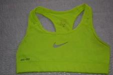 43510-a Nike Sports Bra Running Workout Neon Yellow Size XS Adult Womens