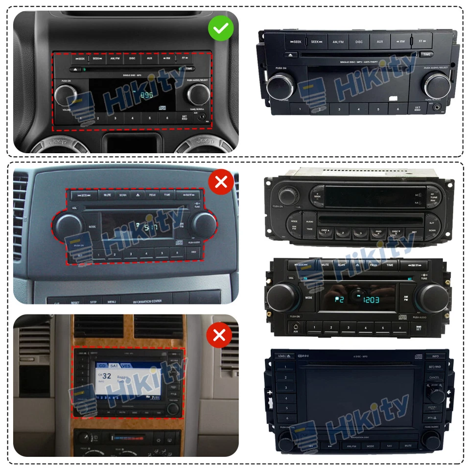 CarPlay 10" 4+64GB 8 Core Android 13 Autoradio für Dodge Jeep Chrysler GPS Navi - Bild 2 von 4