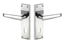 Internal Chrome Door Handles on Backplate - Polished Chrome Door Handles