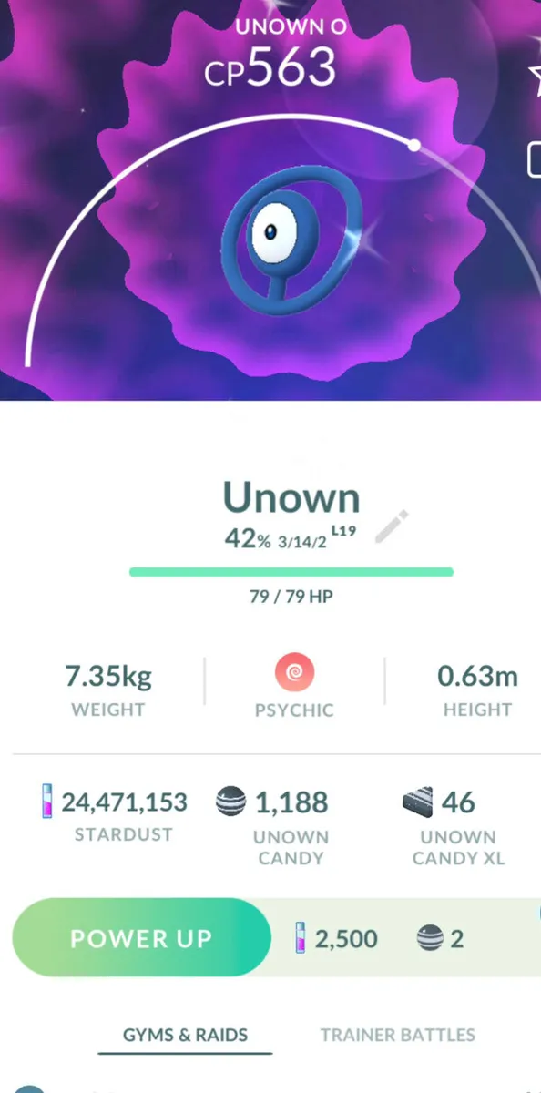 UNOWN Pokemon GO Letters - Price for Each One - RARE - Virtual items