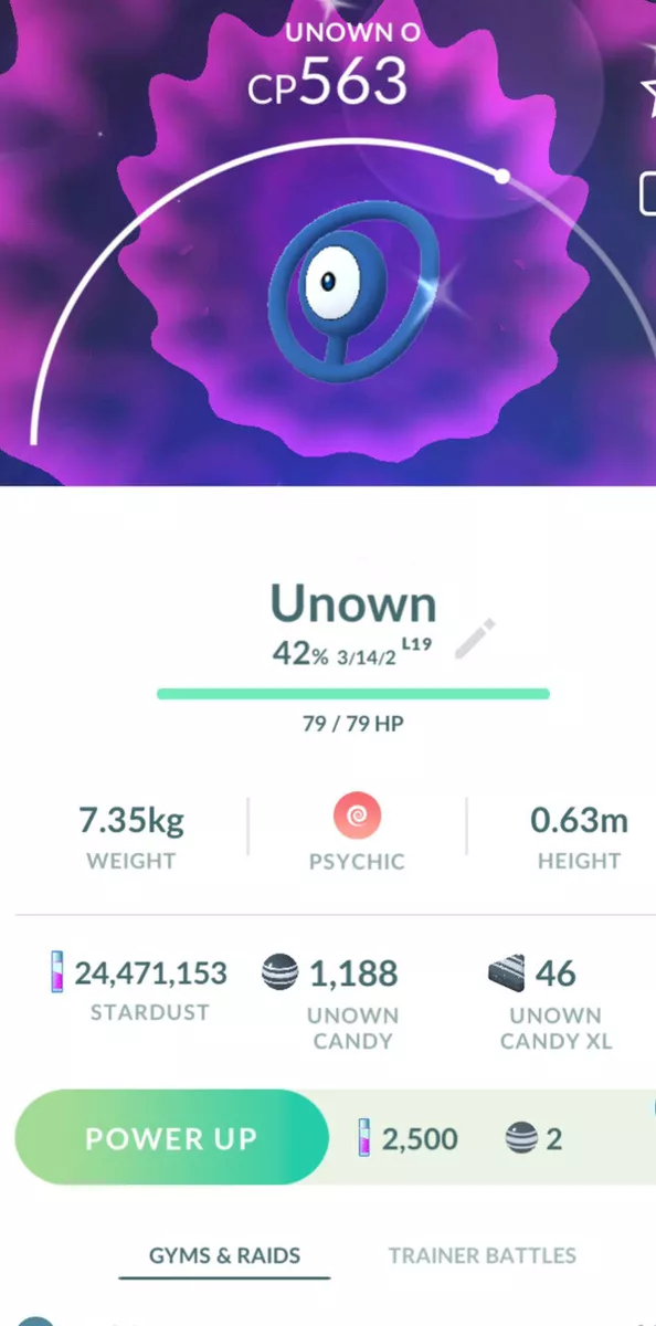 UNOWN Pokemon GO Letters - Price for Each One - RARE - Virtual items