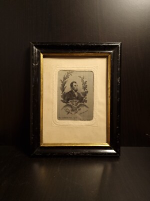 Seidenportrait von Abraham Lincoln 1865 (Abraham Lincoln silk portrait)