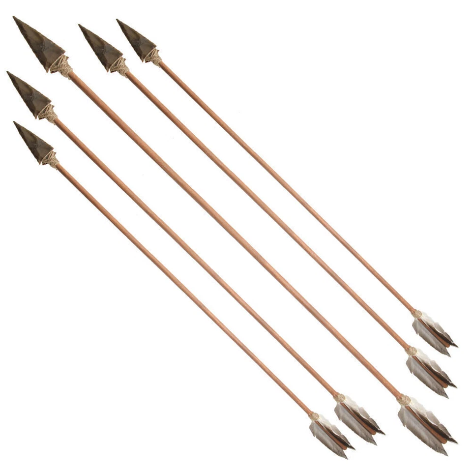 Set of 5 Flint Agate 3 Inch Arrowheads | Pre-Historic Era Medieval Mosaic Themed - Image 4 of 4