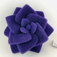 Bath & Body Works Purple Flower Bath Sponge With Loop For Shower Gels