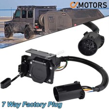 7 Way Vehicle Side To Trailer Wire Connector Round Plug 4pin Flat For Ford F-150