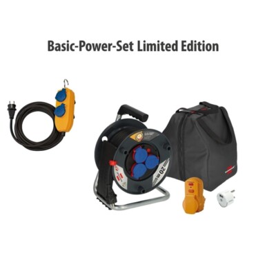 Brennenstuhl Basic-Power-Set Limited Edition - Kabeltrommel im Set  - 5 Teilig