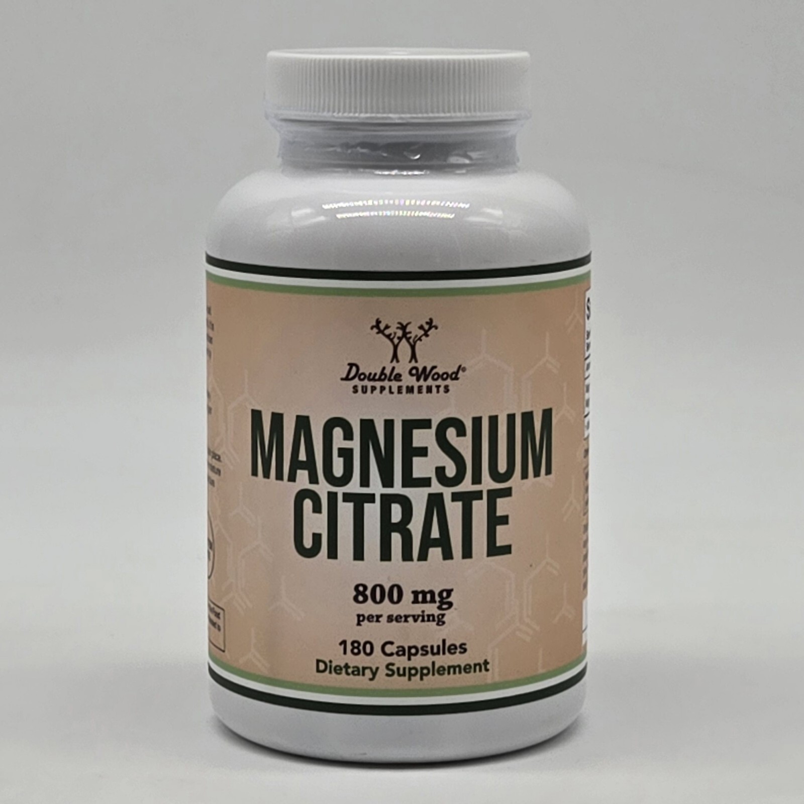 Double Wood Supplements Magnesium Citrate Capsules 180 Capsules 800Mg Exp. 11/25