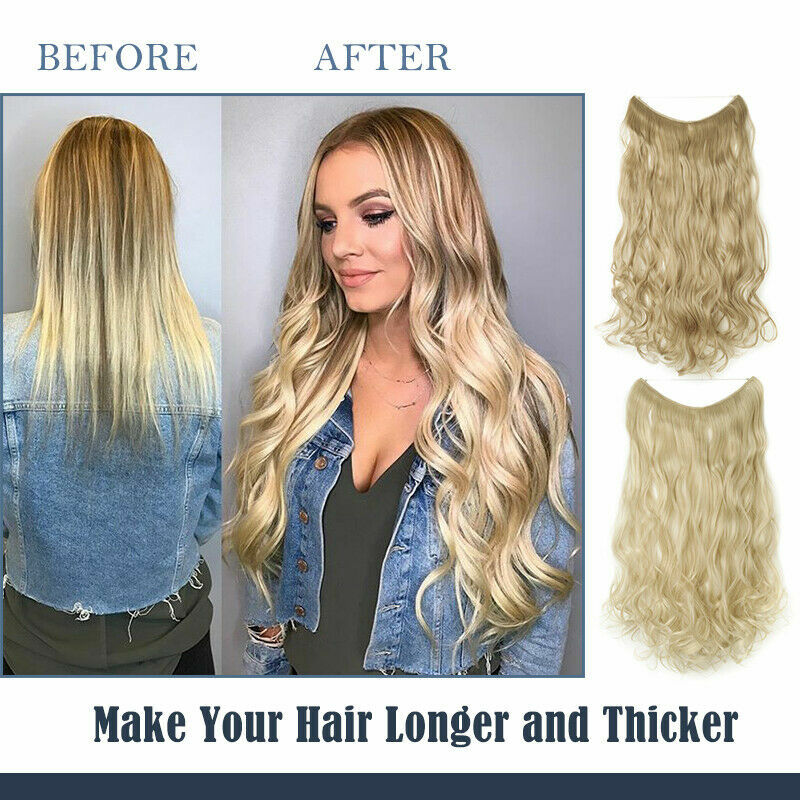 Long Hair Piece Hidden Remy Secret Real Wire In Human Hair