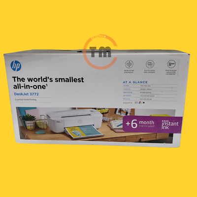 HP DeskJet 3772 Inalámbrica Todo en Uno Impresora De Inyección De Tinta  Color-blanco - [LN] ™ | eBay