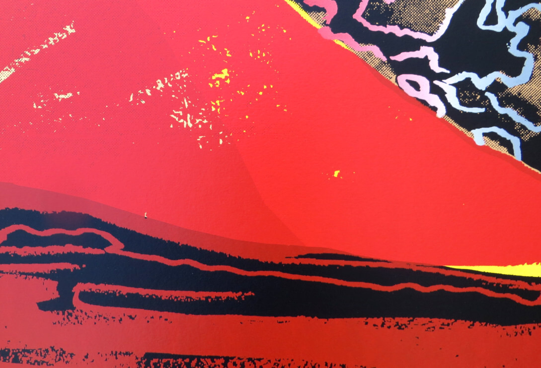 onxy  A1原画アート Andy Warhol Vesuvius Volcano Screenprint 1985 Trial Proof 31-1/2 x