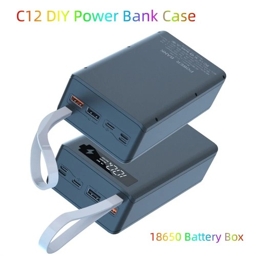 DIY Li-ion Battery Pack Kits Box Holder per 12pcs 18650 Mobile Power Solderless - Imagen 8 de 21