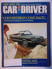 CAR and DRIVER Magazine Feb 1982 Convertibles Come Back