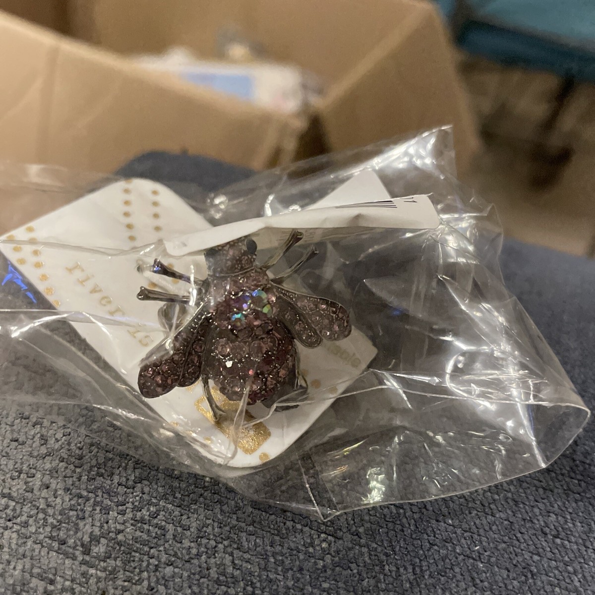 River Island jewelled bee ring UK