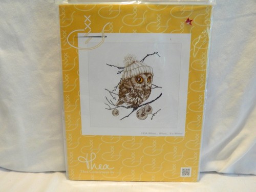 C-25 NEW THEA GOUVERNEUR COUNTED CROSS-STITCH KIT “WHOO..WHOO..IT’S WINTER”