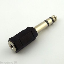 6.35mm 1/4" Male Plug Stereo to 3.5mm 1/8" Female Jack Audio Adapter Connector