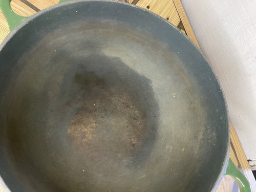 Vintage Le Creuset Green 22cm Round Cast Iron Enamel Casserole Soup Pot Dish - Picture 8 of 9