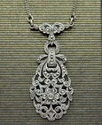 Antique Art Deco 925 Sterling Silver Marcasite Necklace Old Estate Jewelry 15"