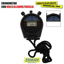 Cronometro Digitale Timer Orologio Allarme Palestra Corsa Nuoto Sport Nero