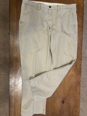 LK Life Made Simple Pants Mens 40x30 Khaki Tan Straight Leg Chino Cotton-Poly