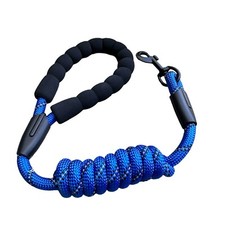 5 feet Pet Heavy Duty Rope Dog Leash with Comfortable Padded Handle, Blue, Black